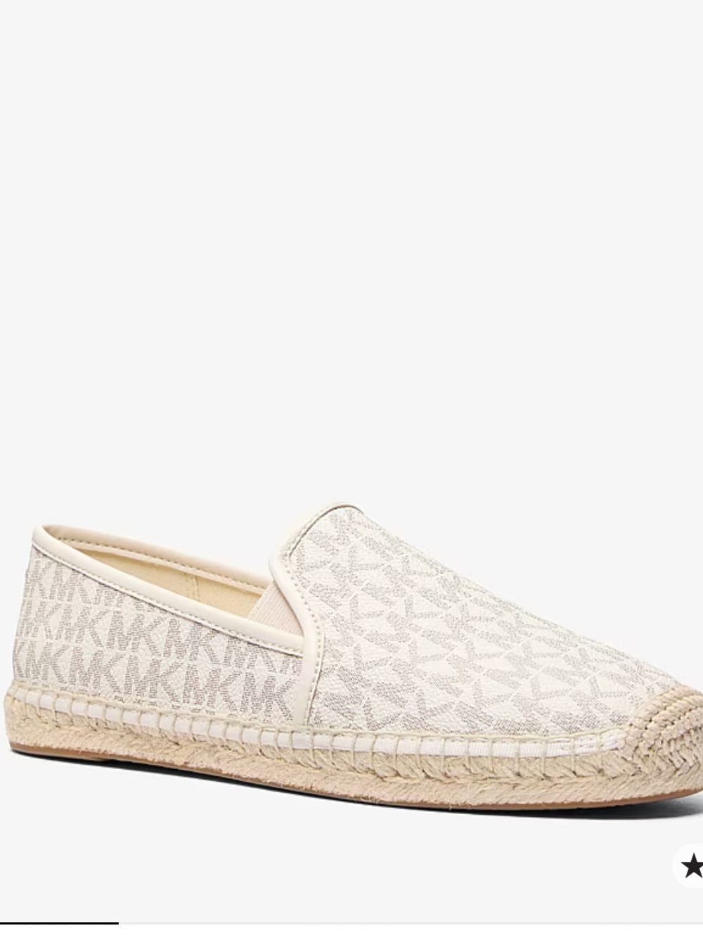 Michael Kors Beige MK Logo Slip-On Espadrilles - Picture 3 of 3